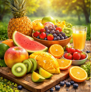 তাজা ফল ও পুষ্টিকর খাদ্য