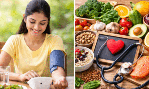 ফল, সবজি, মাছ ও স্বাস্থ্যকর খাবারসহ হার্ট ভালো রাখার একটি পুষ্টিকর খাদ্যাভ্যাসের চিত্র