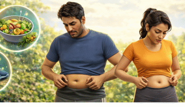 নিয়মিত ব্যায়াম ও স্বাস্থ্যকর খাবারের মাধ্যমে পেটের মেদ কমিয়ে ফিট ও সুস্থ শরীর অর্জনের চিত্র